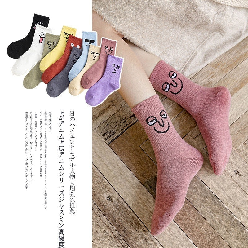 搞怪表情中筒襪 S2 商品展示圖 4