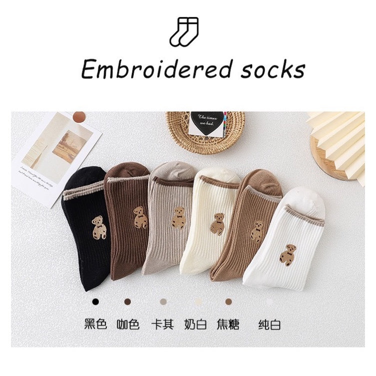 小熊刺繡棉襪 S9 商品展示圖 7