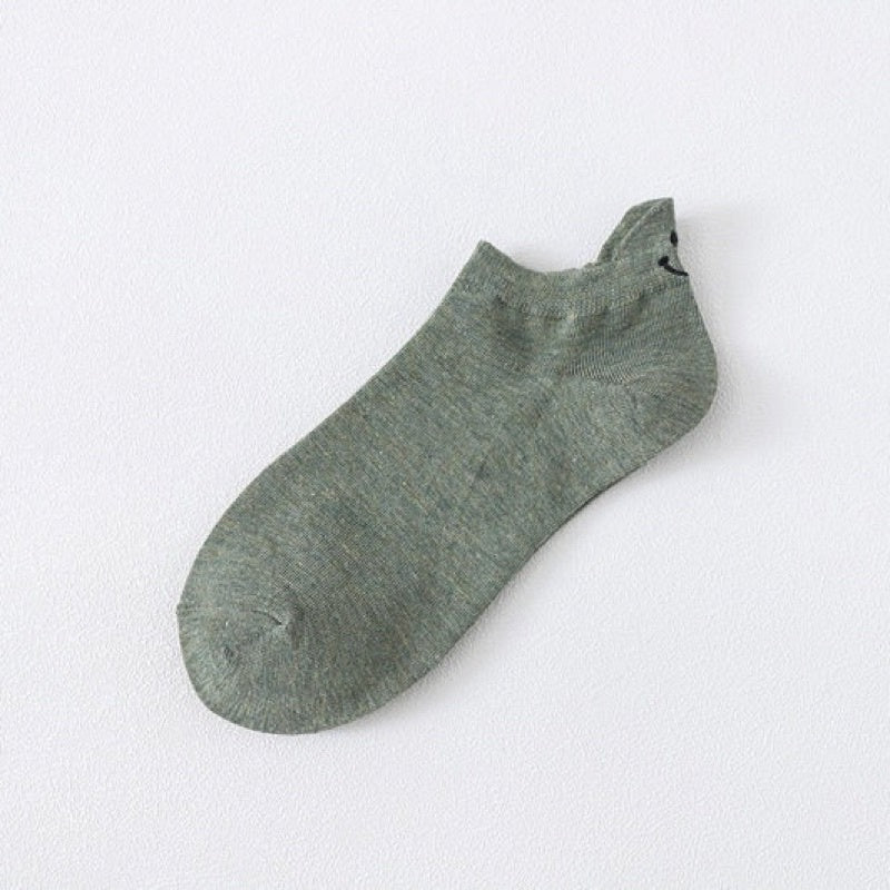 刺繡笑臉 短襪 S20