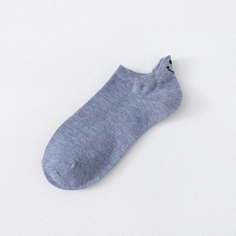 刺繡笑臉 短襪 S20