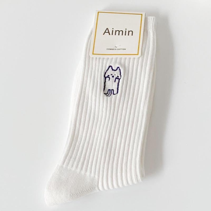 刺繡棉襪 S16