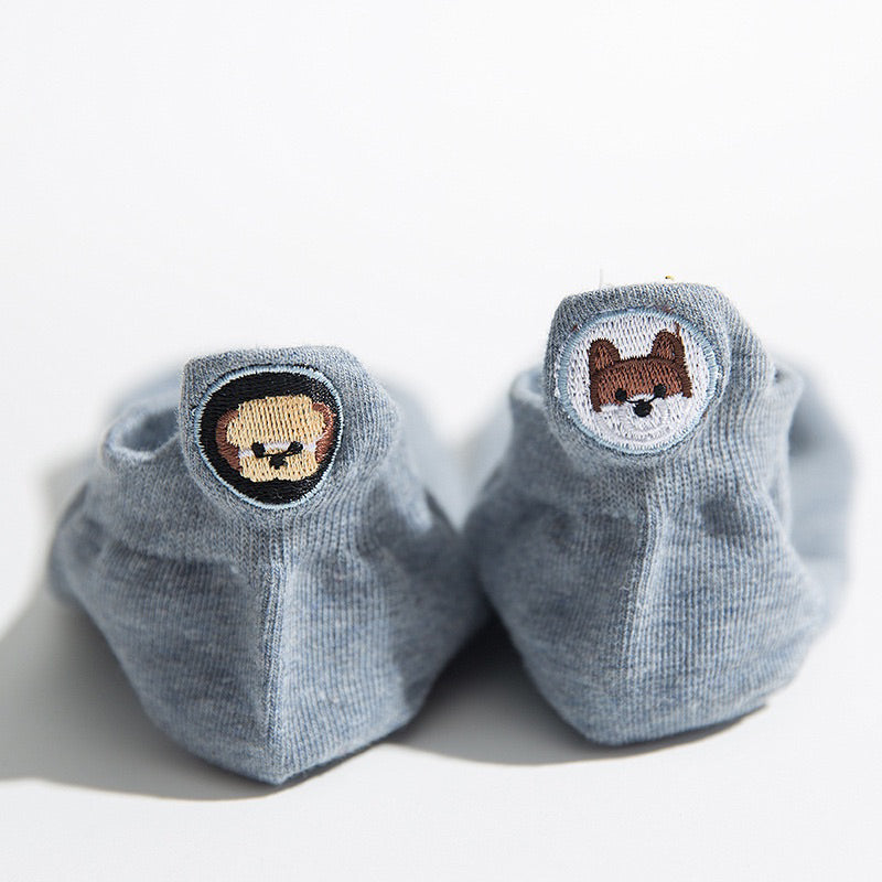 日系刺繡後跟狗狗短襪 S25