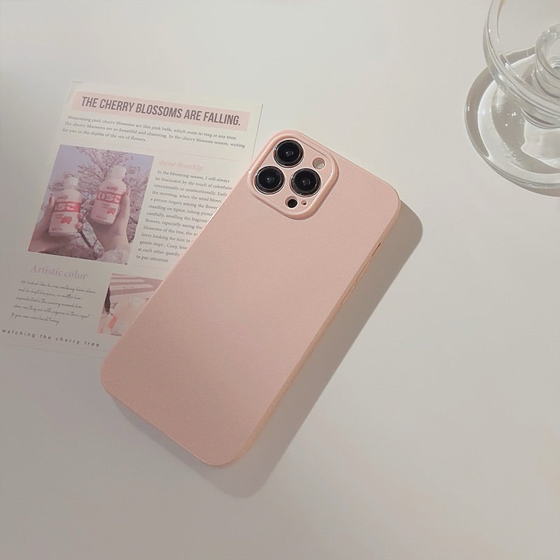 iPhone 手機殼 素色 亮面 矽膠手機殼