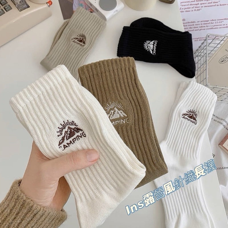 雪山刺繡長襪 S8 商品主圖