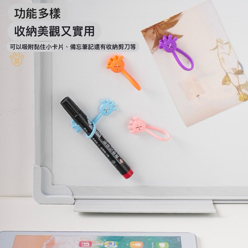 創意手掌磁吸理線器 磁鐵掛繩 充電線 耳機 集線器 捲線器 整線器 收線器 固線器 理線器 商品展示圖 4