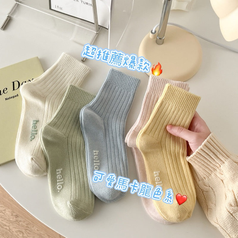 馬卡龍色系長襪 S8 商品主圖