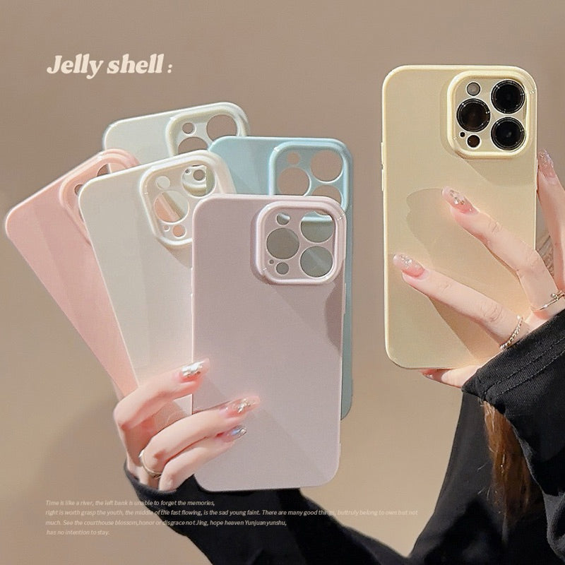 iPhone 手機殼 素色 亮面 矽膠手機殼 商品展示圖 2