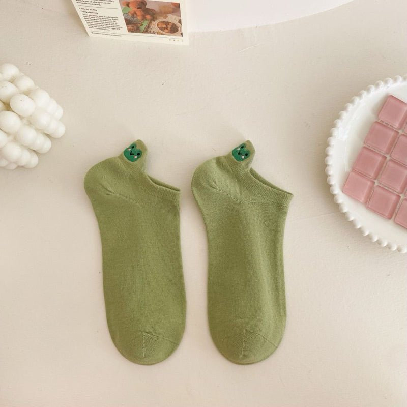 刺繡卡通動物襪 S28
