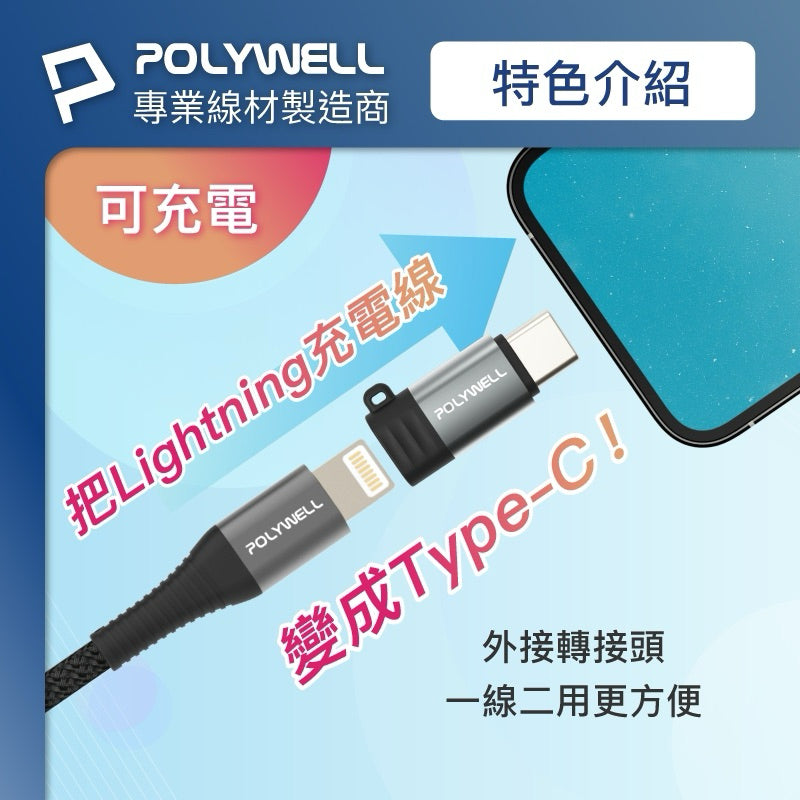 Type-C To Lightning母 蘋果充電線轉接器 商品展示圖 4