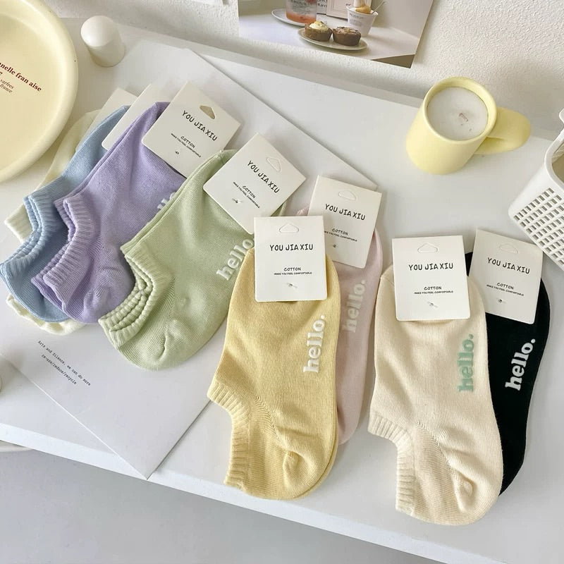 純色腳底Hello短襪 S7 商品展示圖 8